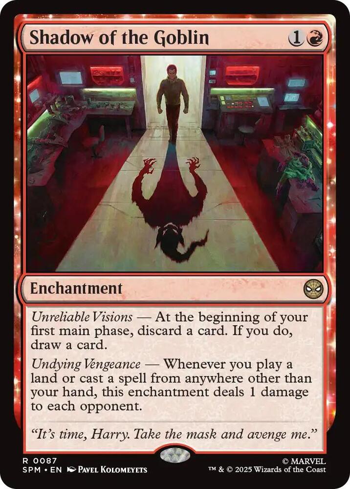 Shadow of the Goblin 87 card from Marvel's Spider-Man