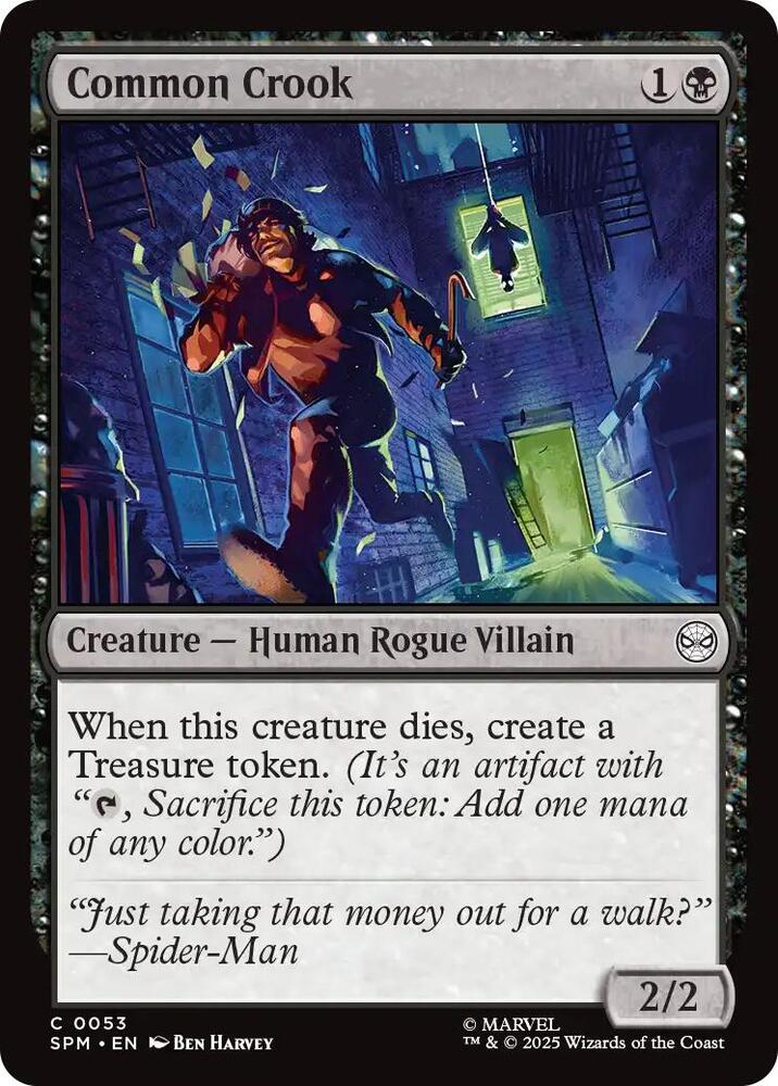 Common Crook 53 card from Marvel's Spider-Man