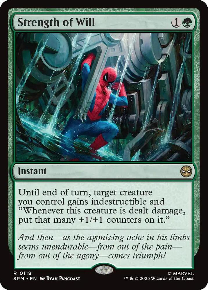 Strength of Will 118 card from Marvel's Spider-Man