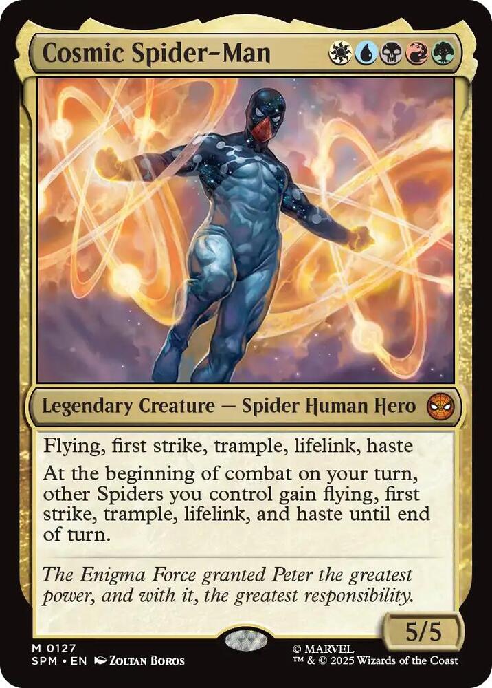 Cosmic Spider-Man 127 card from Marvel's Spider-Man
