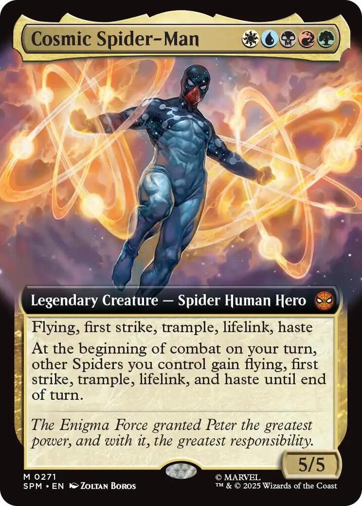 Cosmic Spider-Man (Extended Art) 271 card from Marvel's Spider-Man