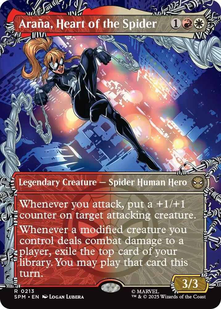 Arana, Heart of the Spider (Borderless) 213 card from Marvel's Spider-Man