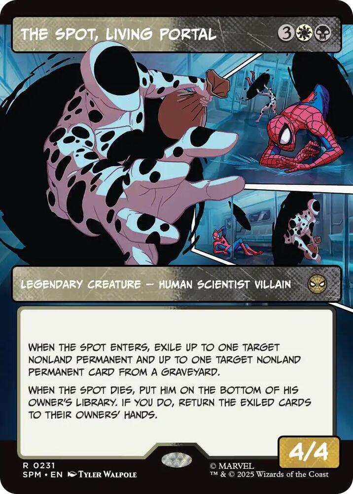 The Spot, Living Portal (Borderless) 231 card from Marvel's Spider-Man