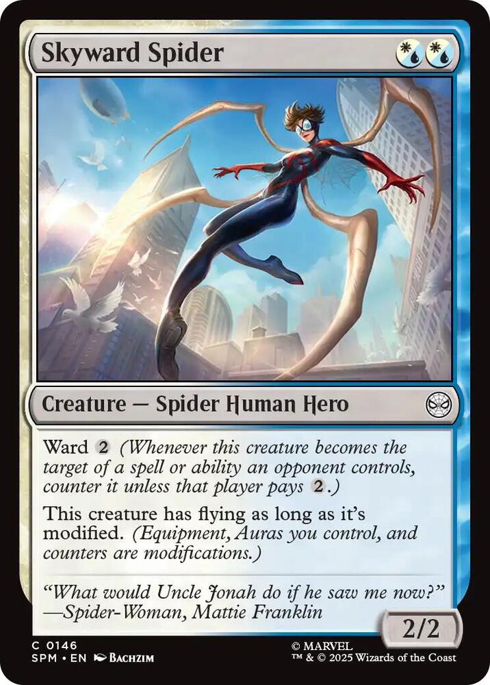 Skyward Spider 146 card from Marvel's Spider-Man
