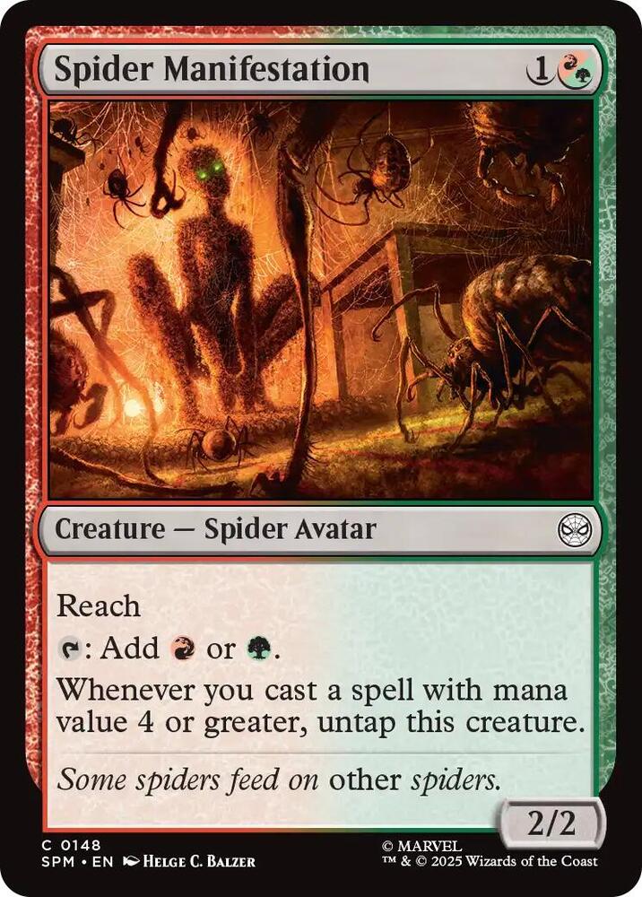 Spider Manifestation 148 card from Marvel's Spider-Man