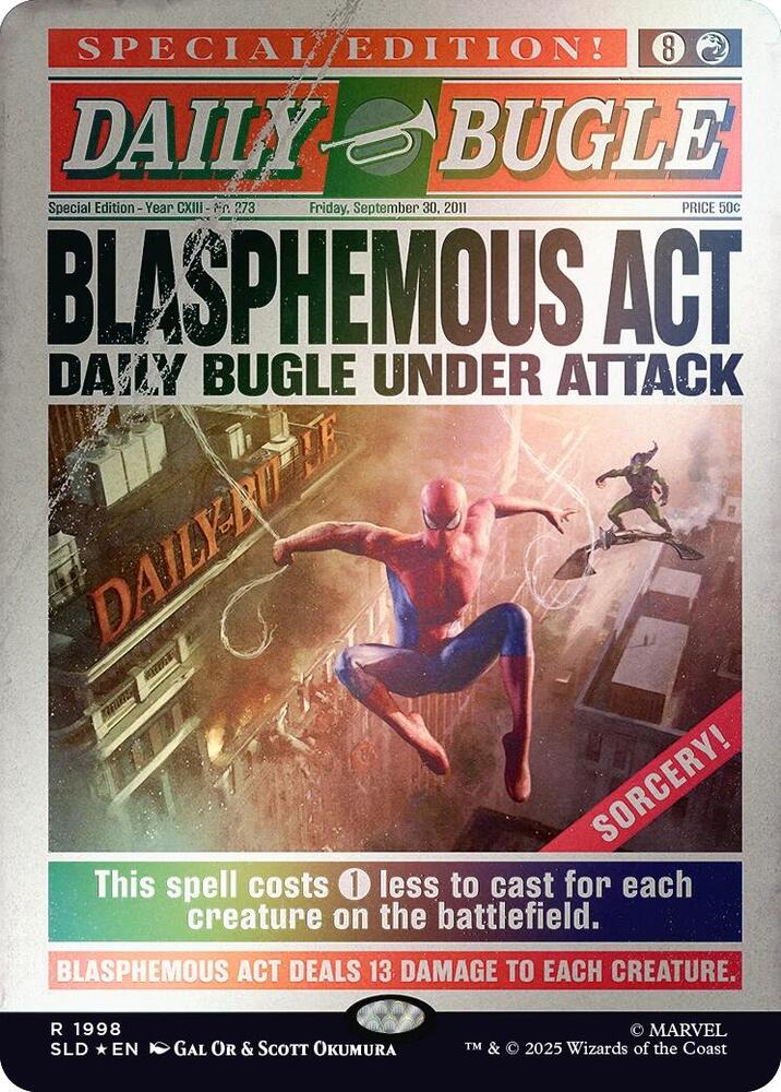 Blasphemous Act (Rainbow Foil) 1998 card from Secret Lair Drop Series