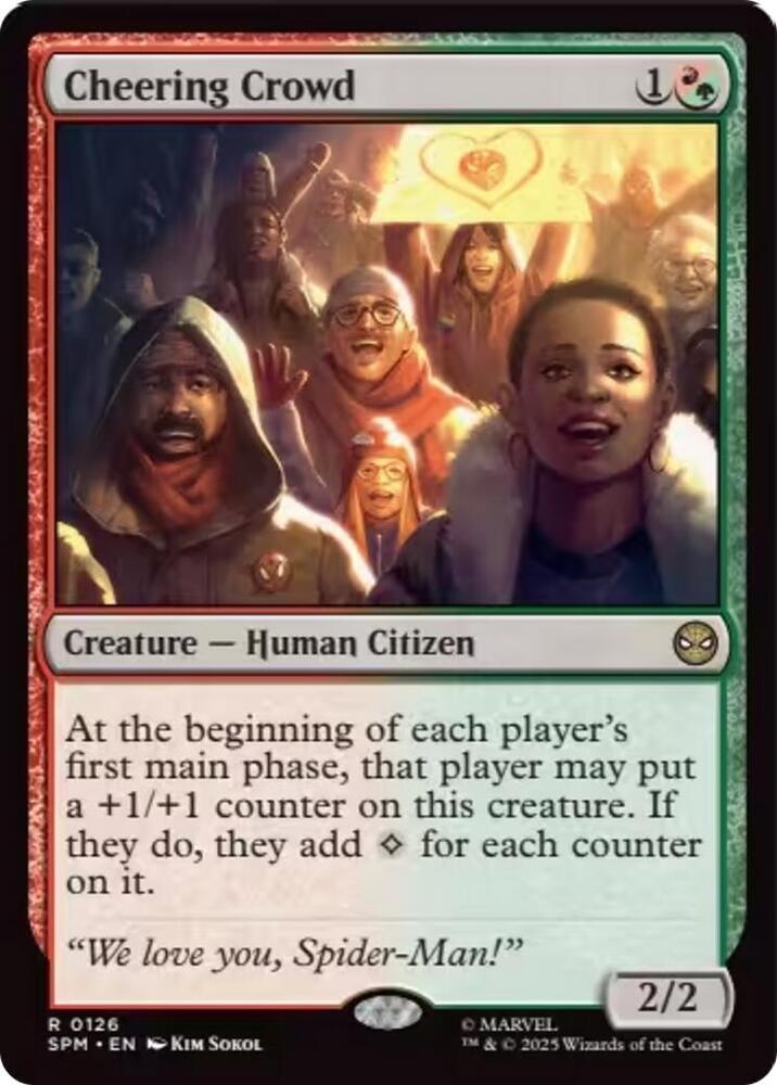 Cheering Crowd 126 card from Marvel's Spider-Man