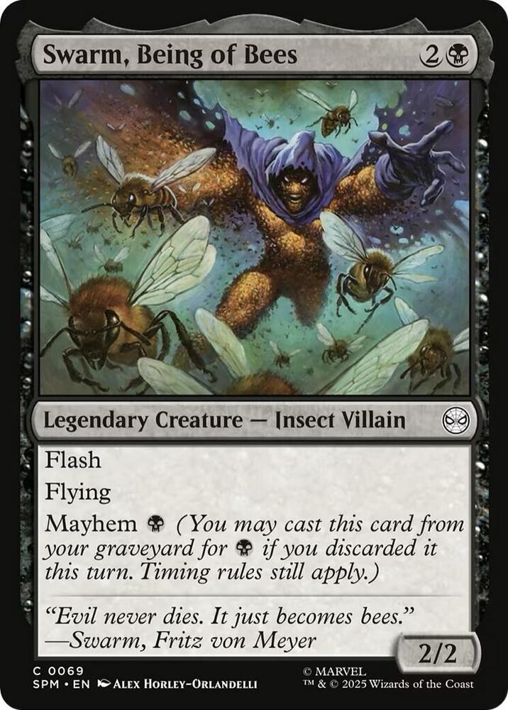 Swarm, Being of Bees 69 card from Marvel's Spider-Man