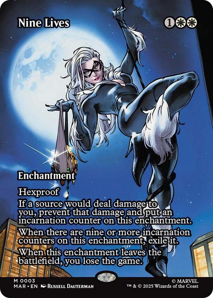 Nine Lives (Borderless) 3 card from Marvel Universe Eternal-Legal