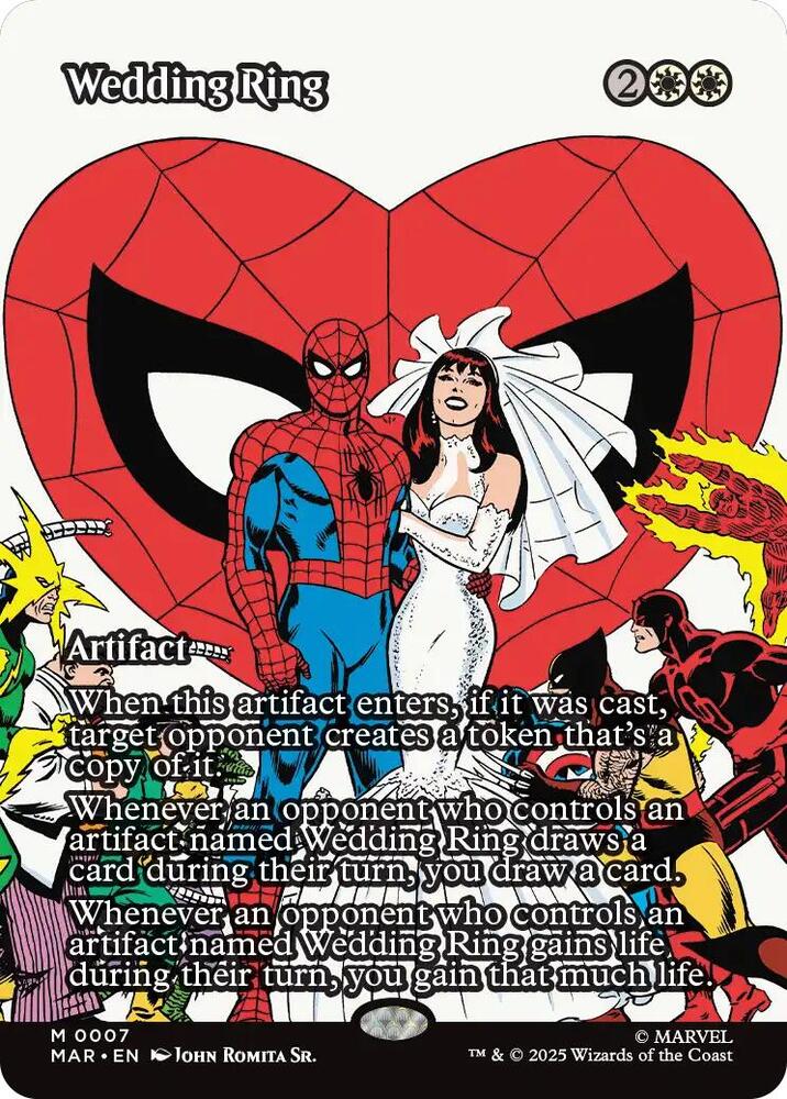 Wedding Ring (Borderless) 7 card from Marvel Universe Eternal-Legal