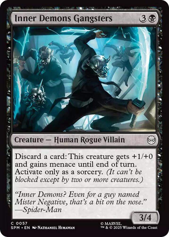 Inner Demons Gangsters 57 card from Marvel's Spider-Man