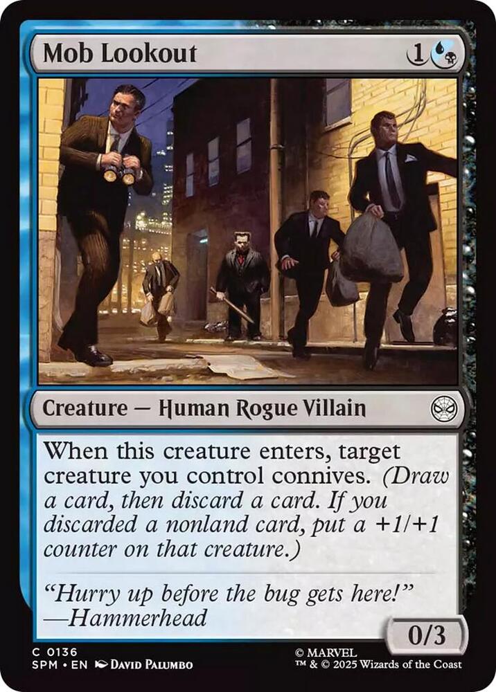 Mob Lookout 136 card from Marvel's Spider-Man