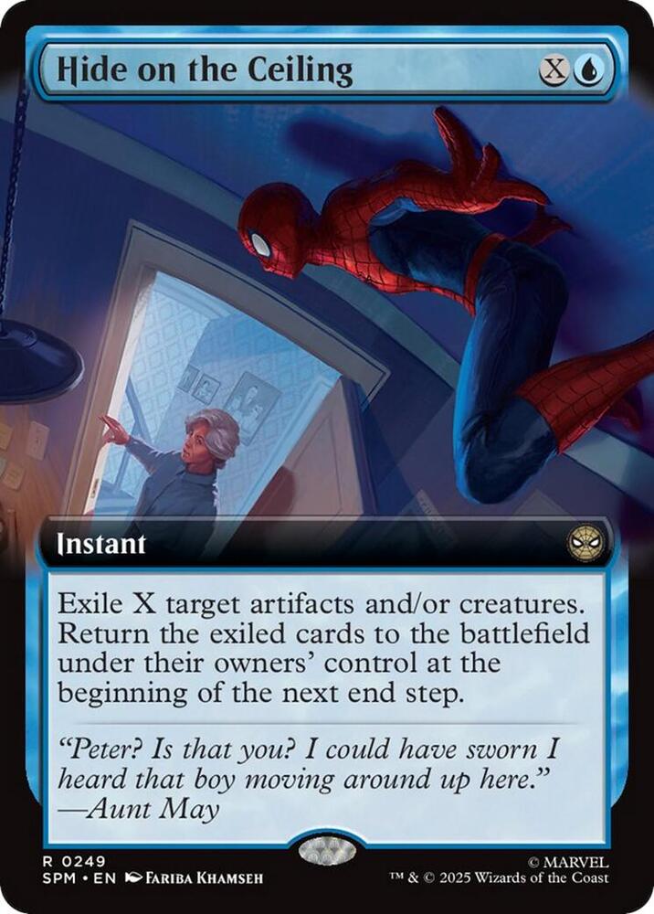 Hide on the Ceiling (Extended Art) 249 card from Marvel's Spider-Man