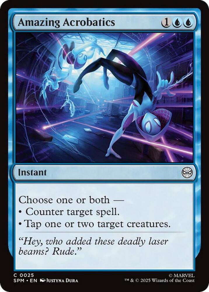 Amazing Acrobatics 25 card from Marvel's Spider-Man