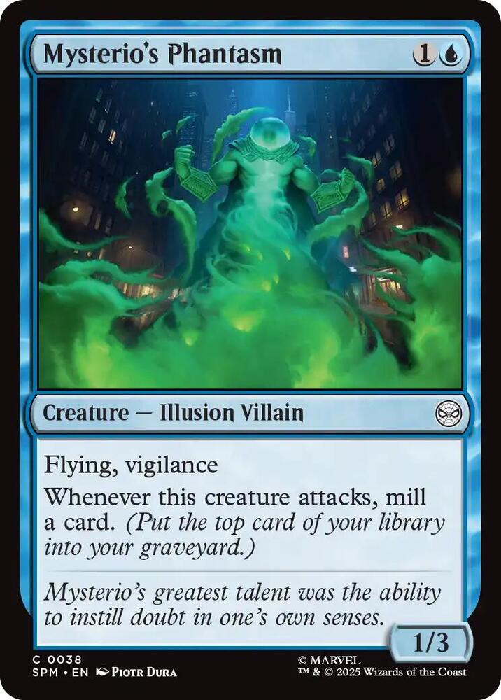 Mysterio's Phantasm 38 card from Marvel's Spider-Man