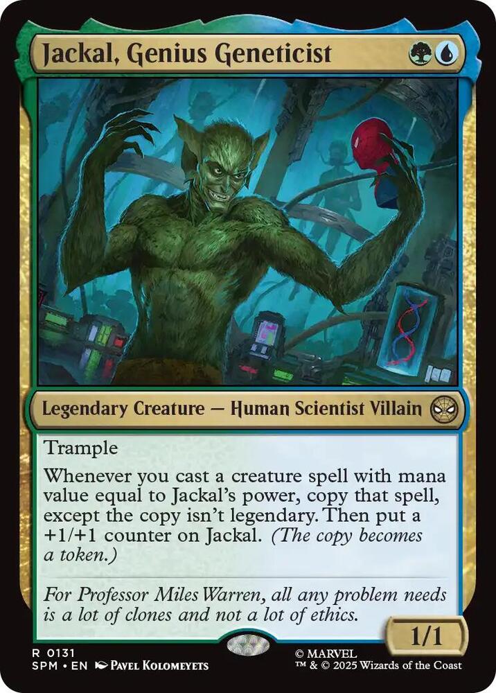 Jackal, Genius Geneticist 131 card from Marvel's Spider-Man