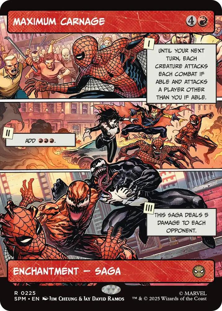 Maximum Carnage (Borderless) 225 card from Marvel's Spider-Man