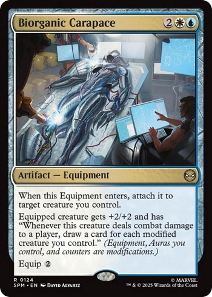 Biorganic Carapace 124 card from Marvel's Spider-Man