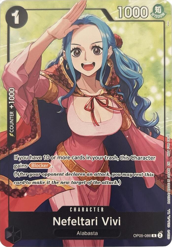 Nefeltari Vivi (Welcome Pack Vol. 2) OP05-086 card from One Piece Promotion Cards