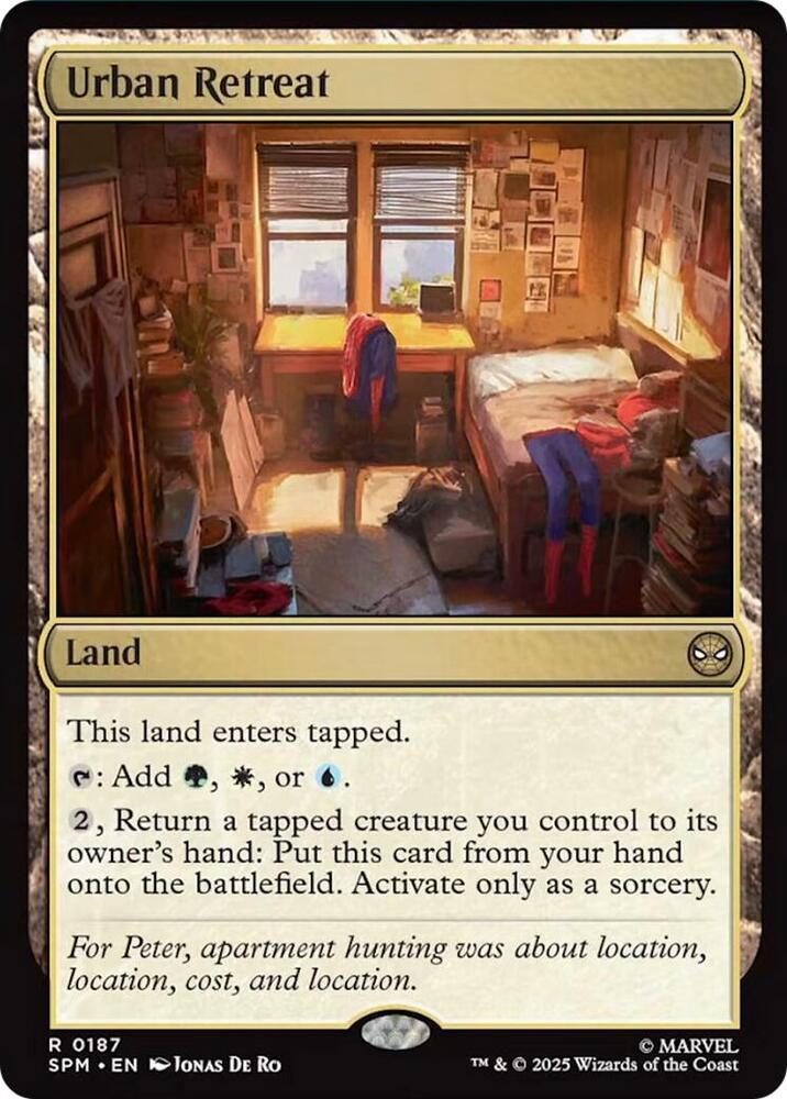 Urban Retreat 187 card from Marvel's Spider-Man