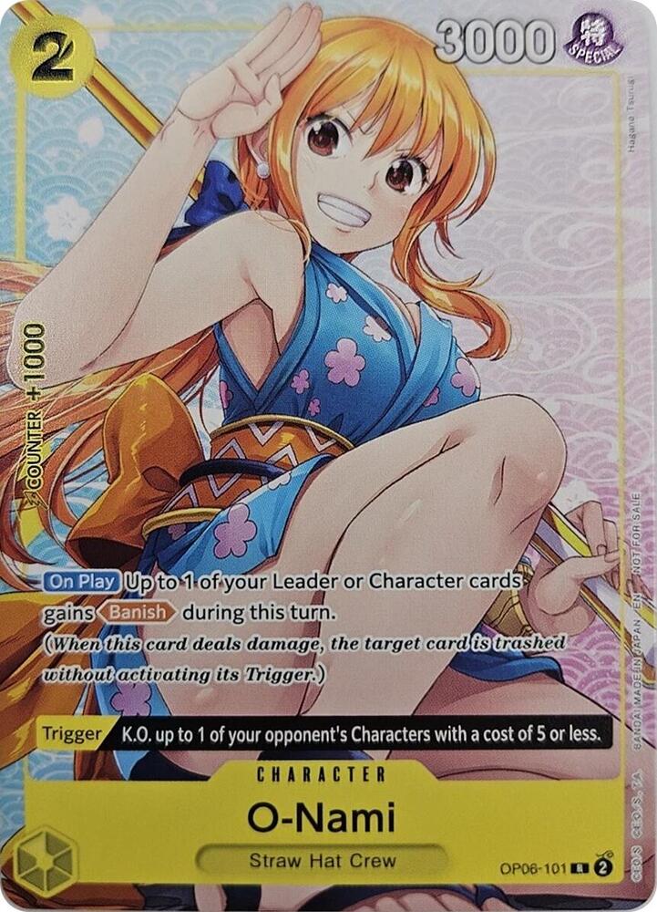 O-Nami (Welcome Pack Vol. 2) OP06-101 card from One Piece Promotion Cards