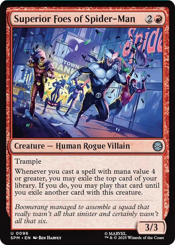 Superior Foes of Spider-Man 96 card from Marvel's Spider-Man