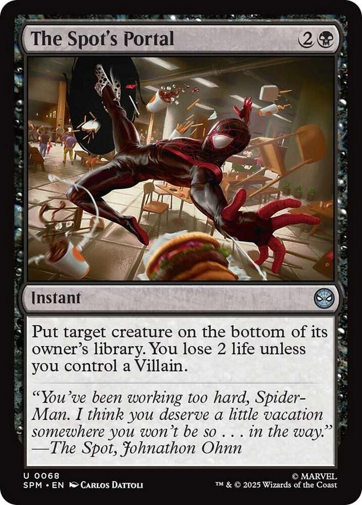 The Spot's Portal 68 card from Marvel's Spider-Man