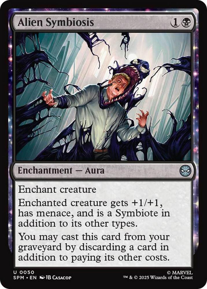 Alien Symbiosis 50 card from Marvel's Spider-Man