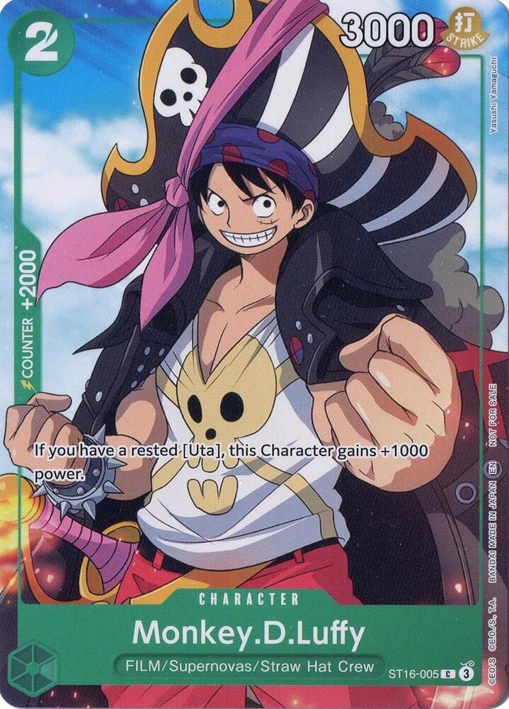 Monkey.D.Luffy (Welcome Pack Vol. 2) ST16-005 card from One Piece Promotion Cards