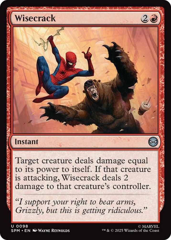 Wisecrack 98 card from Marvel's Spider-Man