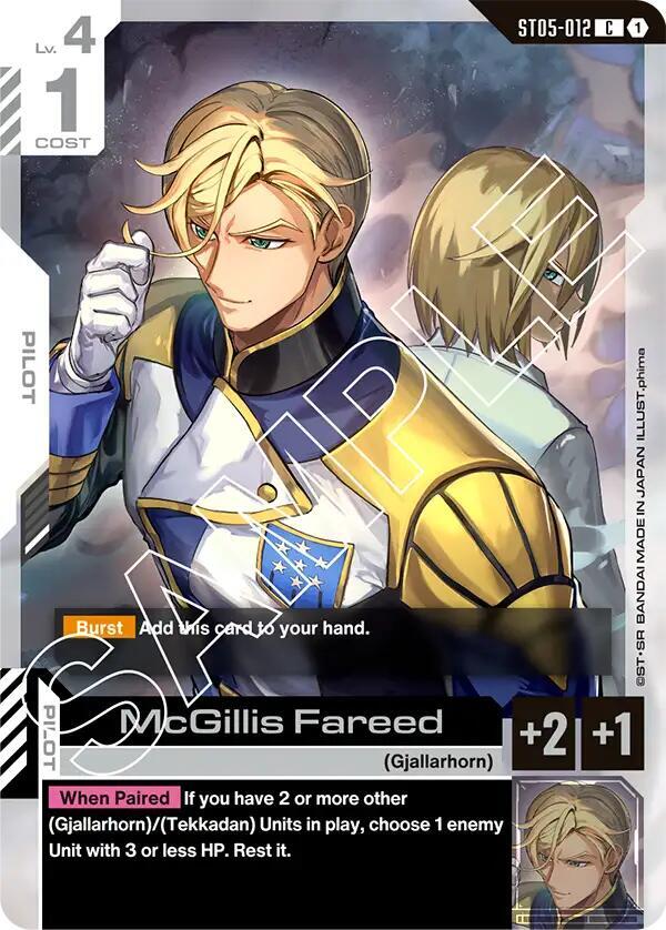 McGillis Fareed ST05-012 card from Starter Deck 05: Iron Bloom