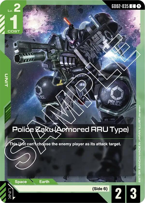 Police Zaku (Armored RRU Type) GD02-035 card from Dual Impact