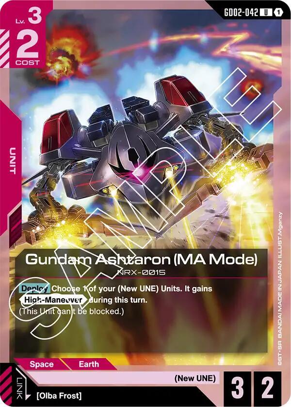 Gundam Ashtaron (MA Mode) GD02-042 card from Dual Impact