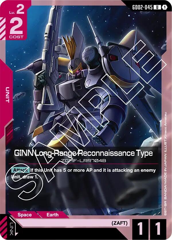 GINN Long-Range Reconnaissance Type GD02-045 card from Dual Impact