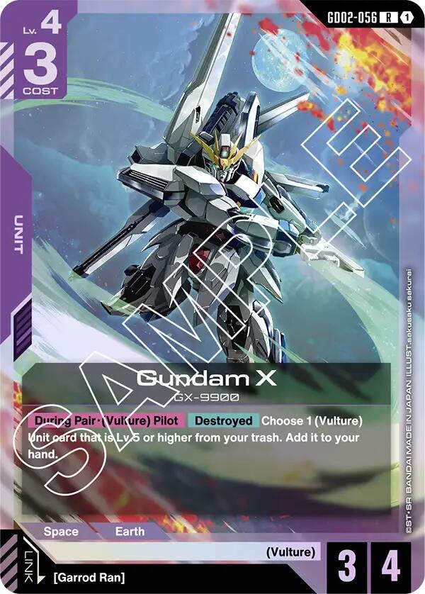Gundam X GD02-056 card from Dual Impact