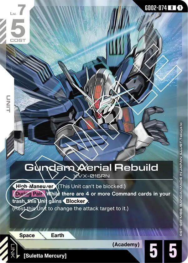 Gundam Aerial Rebuild GD02-074 card from Dual Impact