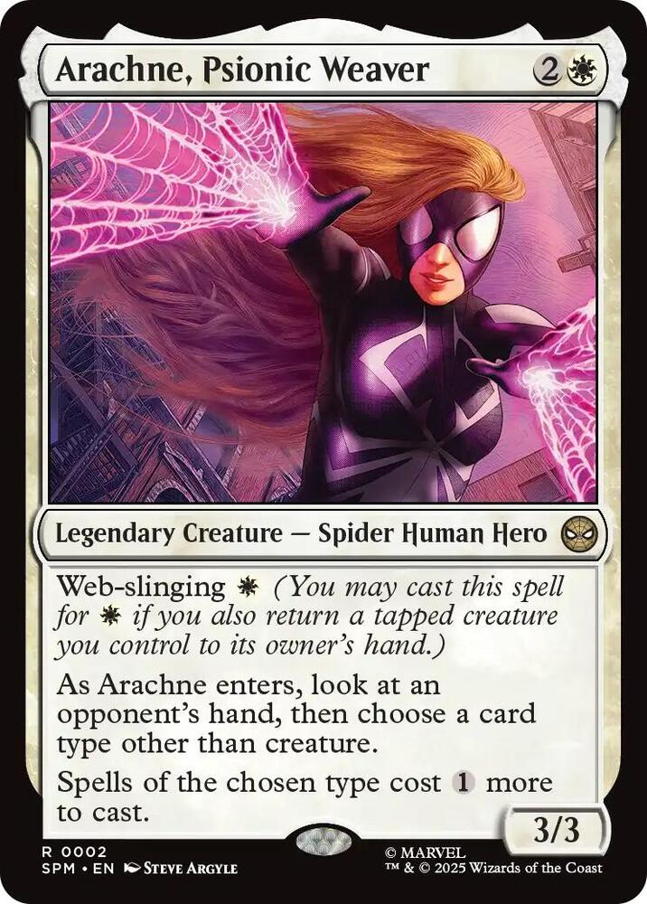 Arachne, Psionic Weaver 2 card from Marvel's Spider-Man