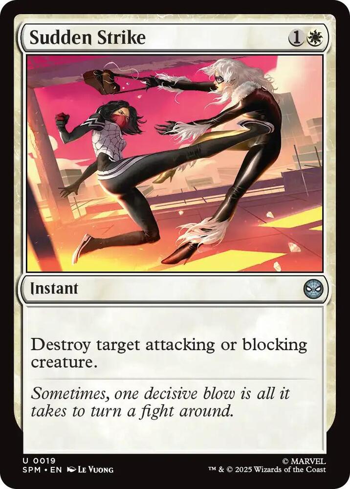 Sudden Strike 19 card from Marvel's Spider-Man
