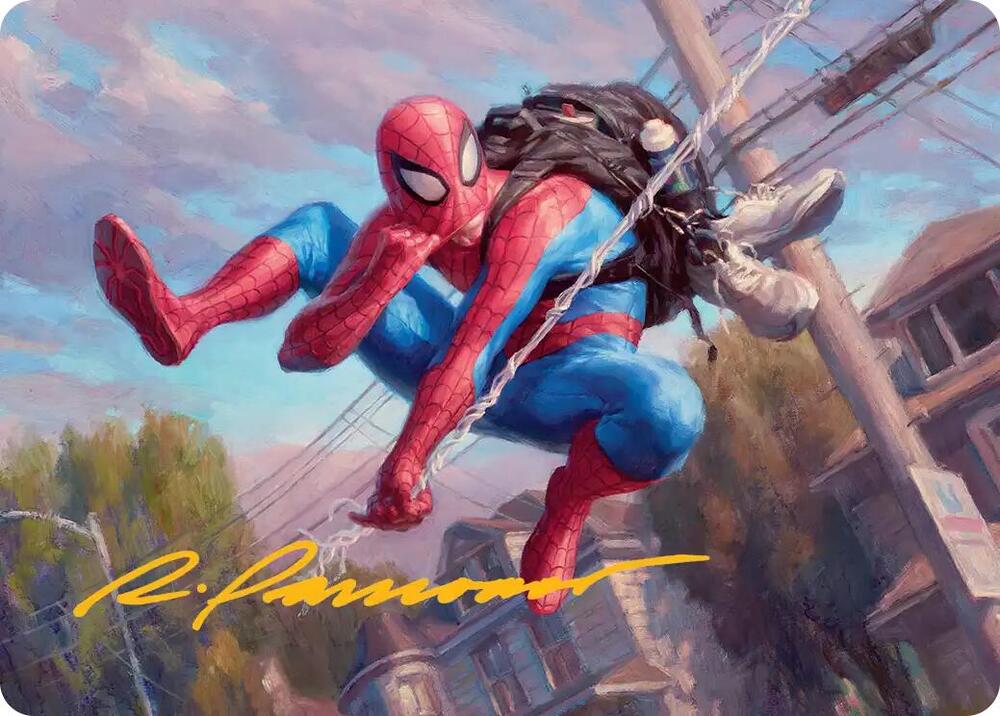 Spider-Man, Web-Slinger Art Card (Gold-Stamped Signature) 4 card from Art Series: Marvel's Spider-Man