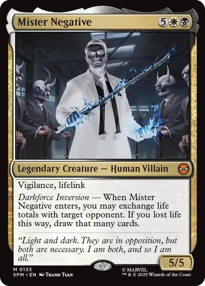 Mister Negative 135 card from Marvel's Spider-Man