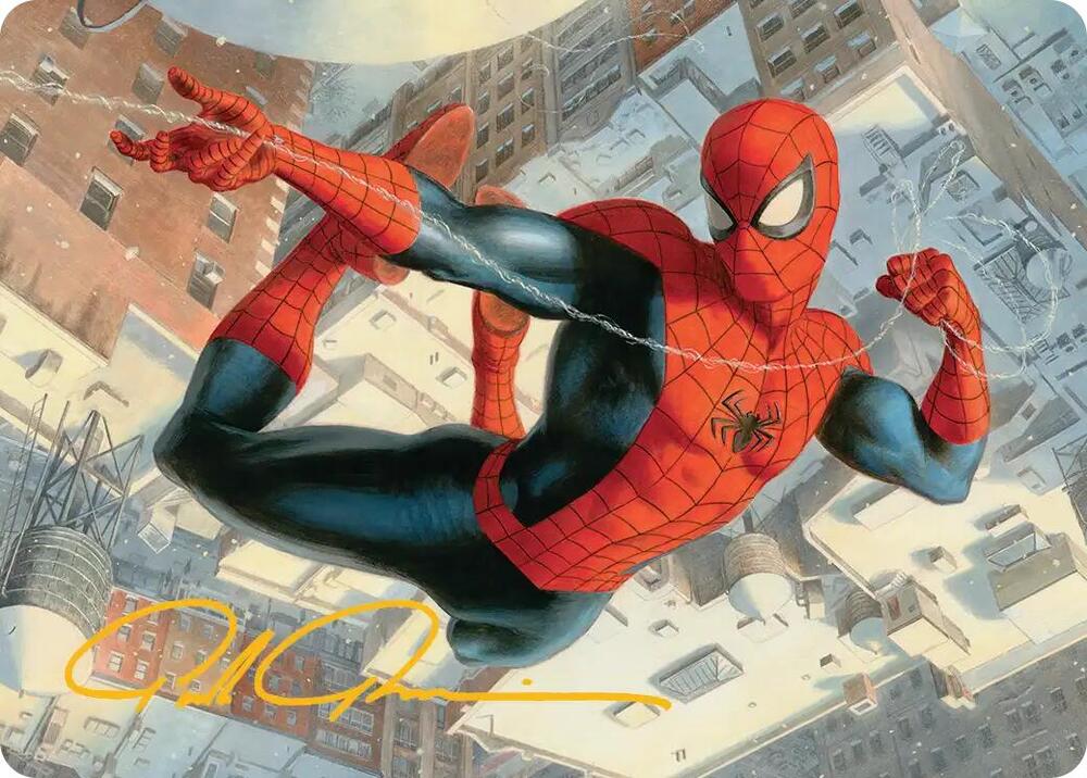 Spider-Man, Peter Parker Art Card (Gold-Stamped Signature) 53 card from Art Series: Marvel's Spider-Man