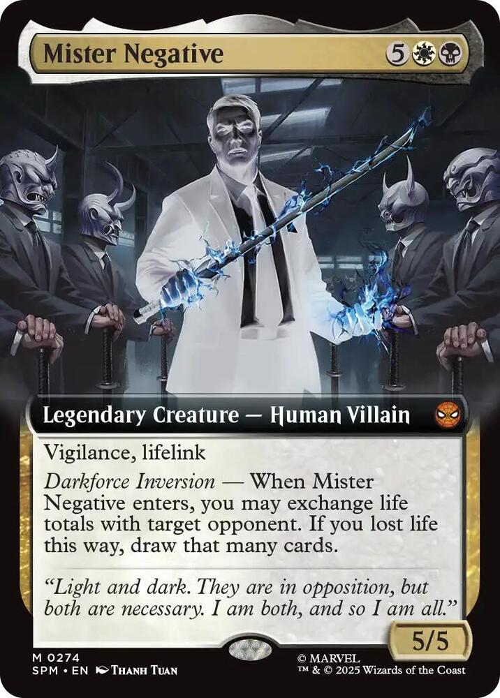 Mister Negative (Extended Art) 274 card from Marvel's Spider-Man