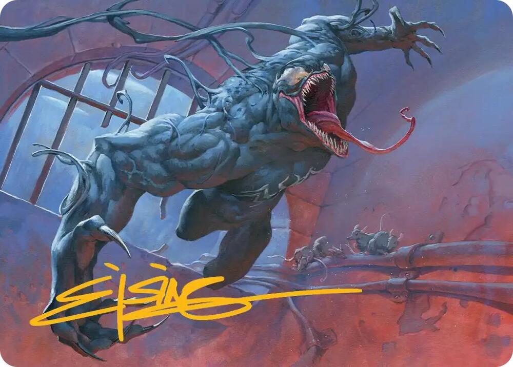 Venom, Evil Unleashed Art Card (Gold-Stamped Signature) 12 card from Art Series: Marvel's Spider-Man