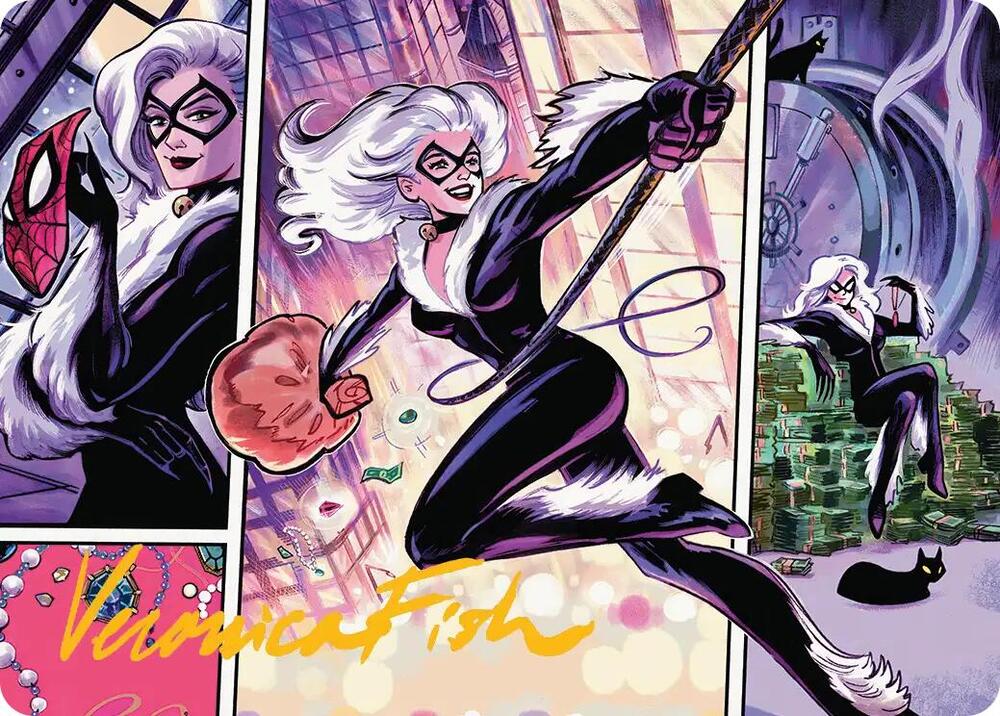 Black Cat, Cunning Thief Art Card (Gold-Stamped Signature) 44 card from Art Series: Marvel's Spider-Man
