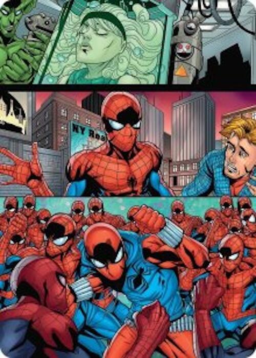 The Clone Saga Art Card 42 card from Art Series: Marvel's Spider-Man