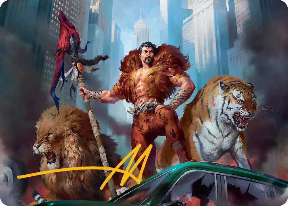 Kraven, Proud Predator Art Card (Gold-Stamped Signature) 28 card from Art Series: Marvel's Spider-Man