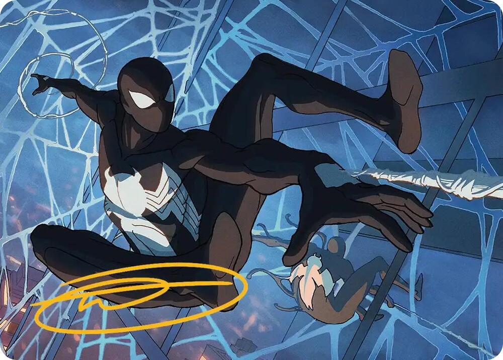 Symbiote Spider-Man Art Card (Gold-Stamped Signature) 40 card from Art Series: Marvel's Spider-Man