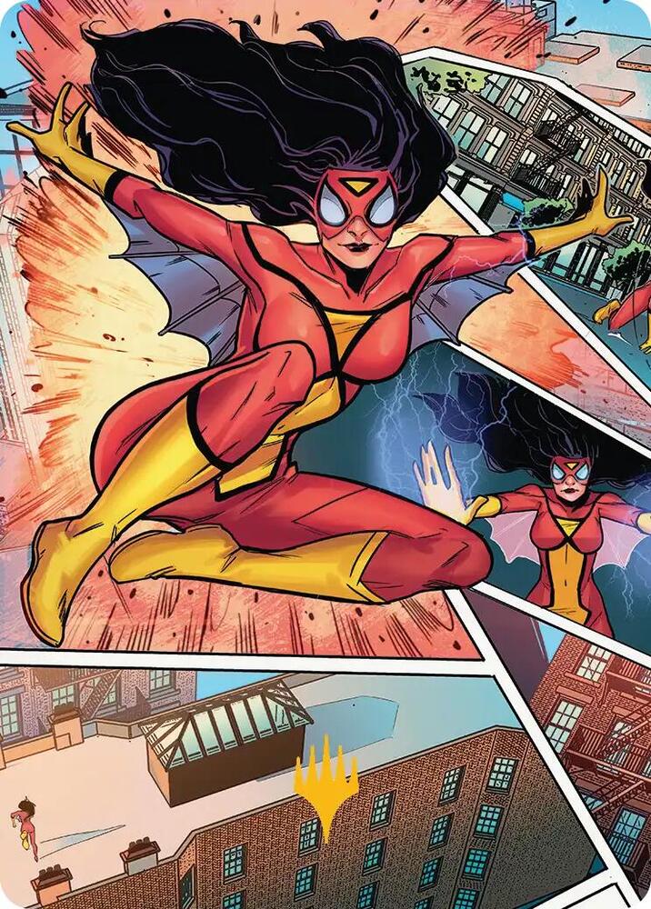 Spider-Woman, Stunning Savior Art Card (Gold-Stamped Planeswalker Symbol) 51 card from Art Series: Marvel's Spider-Man