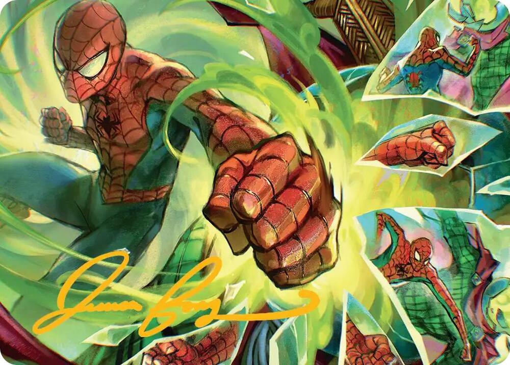 Kapow! Art Card (Gold-Stamped Signature) 17 card from Art Series: Marvel's Spider-Man