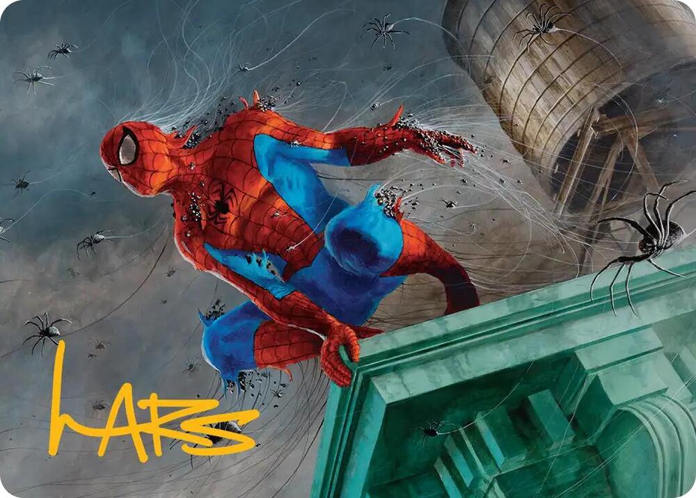 Spiders-Man, Heroic Horde Art Card (Gold-Stamped Signature) 21 card from Art Series: Marvel's Spider-Man